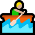 Windows系统里的男子划艇：中等浅肤色emoji表情
