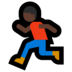 Windows系统里的男子跑步：深色肤色emoji表情