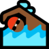 Windows系统里的男子游泳：中黑肤色emoji表情