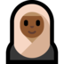Windows系统里的头巾女性：中深色肤色emoji表情