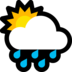 Windows系统里的雨云背后的太阳emoji表情