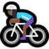 Windows系统里的女子自行车运动：中等深色肤色emoji表情