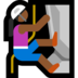 Windows系统里的女子攀岩：中黑肤色emoji表情