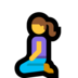 Windows系统里的跪着的女人emoji表情