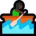 Windows系统里的女子划艇：深色肤色emoji表情