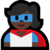 Windows系统里的女超人：黑肤色emoji表情
