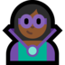 Windows系统里的女超级恶棍：中黑肤色emoji表情