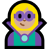 Windows系统里的女超级恶棍：中浅肤色emoji表情