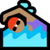 Windows系统里的女子游泳：中等肤色emoji表情