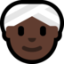 Windows系统里的戴头巾的女人：深色肤色emoji表情