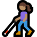 Windows系统里的拿拐杖的女人：中等肤色emoji表情