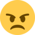 Twitter里的愤怒瞪眼的脸emoji表情