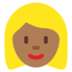 Twitter里的女性：中深色肤色，金发emoji表情