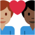 Twitter里的情侣: 男人男人较深肤色中等肤色emoji表情