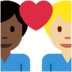 Twitter里的情侣: 男人男人中等-浅肤色较深肤色emoji表情