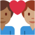 Twitter里的情侣: 男人男人中等肤色中等-深肤色emoji表情