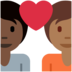 Twitter里的情侣: 成人成人较深肤色中等-深肤色emoji表情