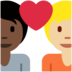 Twitter里的情侣: 成人成人较深肤色中等-浅肤色emoji表情