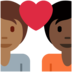 Twitter里的情侣: 成人成人中等-深肤色较深肤色emoji表情