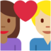 Twitter里的情侣: 女人男人中等-深肤色中等-浅肤色emoji表情