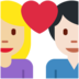Twitter里的情侣: 女人男人中等-浅肤色较浅肤色emoji表情