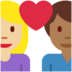 Twitter里的情侣: 女人男人中等-浅肤色中等-深肤色emoji表情