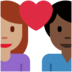 Twitter里的情侣: 女人男人中等肤色较深肤色emoji表情