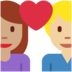 Twitter里的情侣: 女人男人中等肤色中等-浅肤色emoji表情