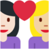 Twitter里的情侣: 女人女人较浅肤色中等-浅肤色emoji表情