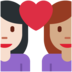 Twitter里的情侣: 女人女人较浅肤色中等肤色emoji表情