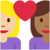 Twitter里的情侣: 女人女人中等-浅肤色中等-深肤色emoji表情
