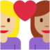 Twitter里的情侣: 女人女人中等-浅肤色中等肤色emoji表情