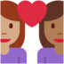 Twitter里的情侣: 女人女人中等肤色中等-深肤色emoji表情