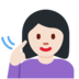 Twitter里的聋哑妇女：浅肤色emoji表情