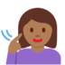 Twitter里的聋哑妇女：中黑肤色emoji表情