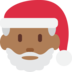 Twitter里的圣诞老人：中黑肤色emoji表情