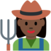 Twitter里的女农夫：深色肤色emoji表情