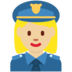 Twitter里的女警官：中浅肤色emoji表情