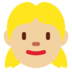 Twitter里的女孩：中等浅肤色emoji表情
