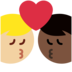 Twitter里的亲吻: 男人男人较深肤色中等-浅肤色emoji表情