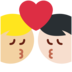 Twitter里的亲吻: 男人男人较浅肤色中等-浅肤色emoji表情