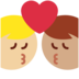 Twitter里的亲吻: 男人男人中等肤色中等-浅肤色emoji表情