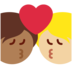 Twitter里的亲吻: 成人成人中等-浅肤色中等-深肤色emoji表情