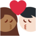 Twitter里的亲吻: 女人男人较浅肤色中等-深肤色emoji表情
