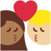 Twitter里的亲吻: 女人男人中等-浅肤色中等-深肤色emoji表情