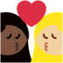 Twitter里的亲吻: 女人女人较深肤色中等-浅肤色emoji表情