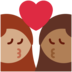 Twitter里的亲吻: 女人女人中等肤色中等-深肤色emoji表情