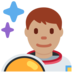 Twitter里的宇航员：中等肤色emoji表情