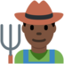 Twitter里的男农民：深色肤色emoji表情
