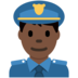 Twitter里的男警官：深色肤色emoji表情